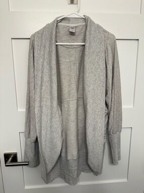 Light Gray Open Front Women’s Cardigan Sweater